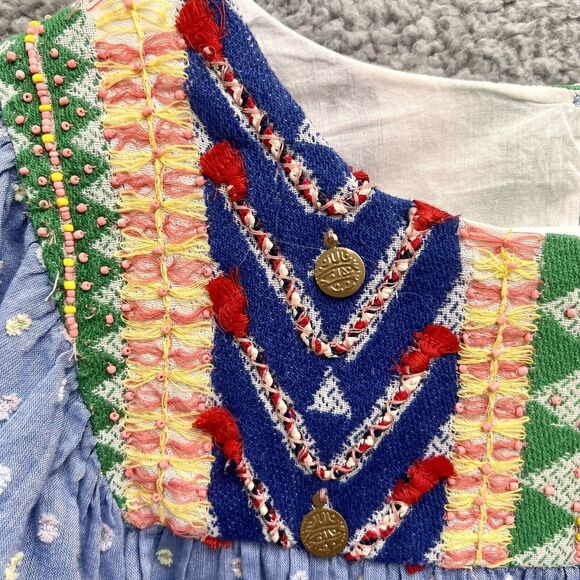 Verb by Pallavi Singhee Rhapsody Embroidered Blouse S Small Multicolor BOHO - Picture 6 of 15